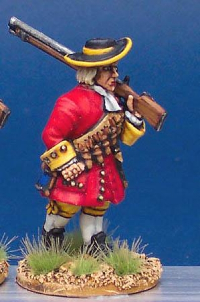 Front Rank Miniatures: LS53 Matchlock Musketeer - Marching, Short Stride, Shouldered Musket (6 figur