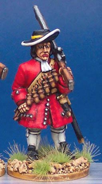 Front Rank Miniatures: LS55 Matchlock Musketeer - Standing Shouldered Musket (6 figures)