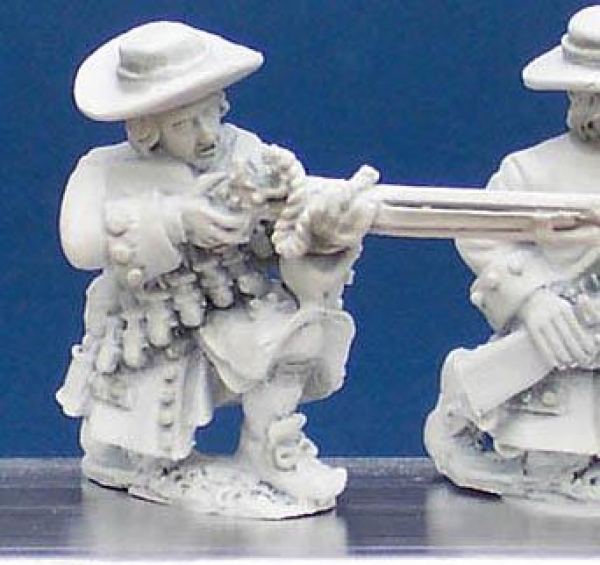 Front Rank Miniatures: LS61 Matchlock Musketeer - Kneeling Firing (6 figures)