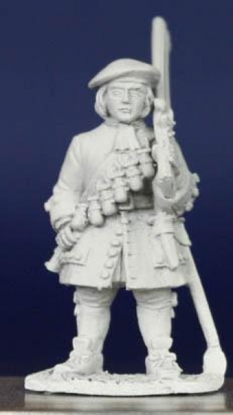 Front Rank Miniatures: LS79 Scots Musketeer (Wearing Bonnet) - Standing Shouldered Musket (6 figures