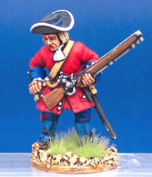 Front Rank Miniatures: LS7 Flintlock Musketeer - Reaching Into Cartridge Box (6 figures)
