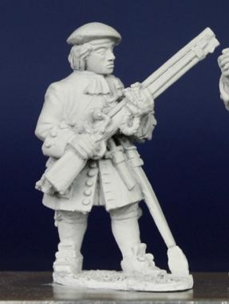 Front Rank Miniatures: LS81 Scots Musketeer (Wearing Bonnet) - Standing At Ready (6 figures)