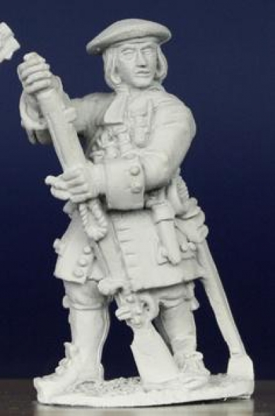 Front Rank Miniatures: LS82 Scots Musketeer (Wearing Bonnet) - Loading Musket (6 figures)