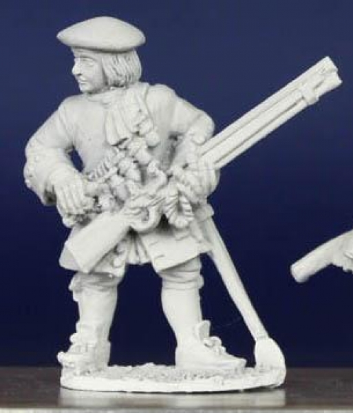 Front Rank Miniatures: LS83 Scots Musketeer (Wearing Bonnet) - Using Priming Flask (6 figures)