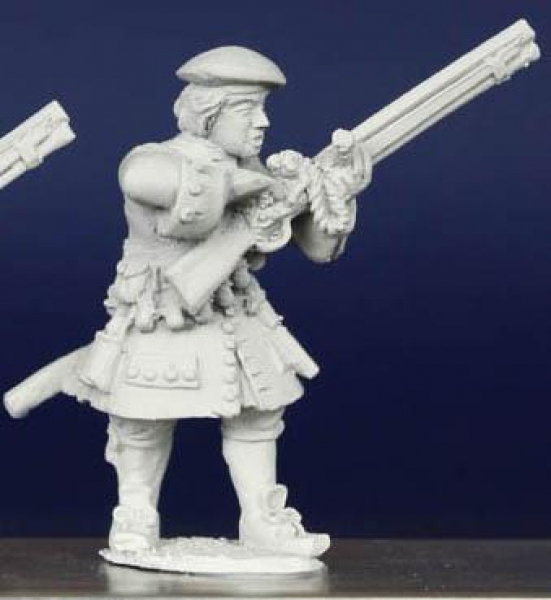 Front Rank Miniatures: LS84 Scots Musketeer (Wearing Bonnet) - Blowing On Match (6 figures)