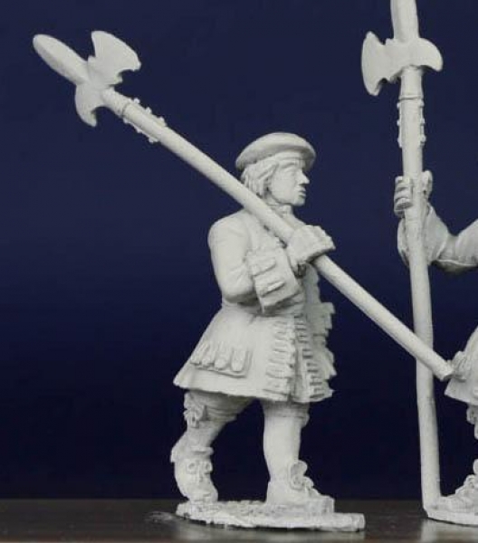 Front Rank Miniatures: LS87 Scots Sergeant (Wearing Bonnet) - Marching Shouldered Halberd (6 figures