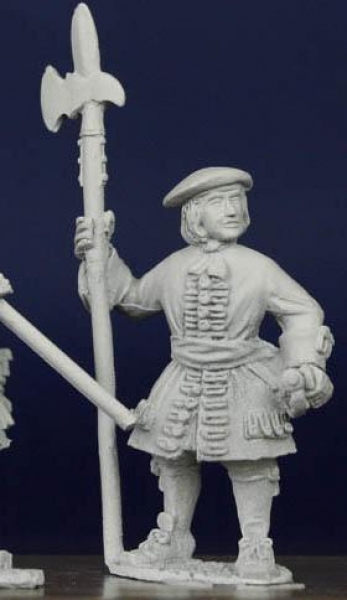 Front Rank Miniatures: LS88 Scots Sergeant (Wearing Bonnet) - Standing With Halberd (6 figures)