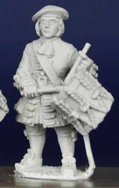 Front Rank Miniatures: LS90 Scots Drummer (Wearing Bonnet) - Standing Playing (6 figures)