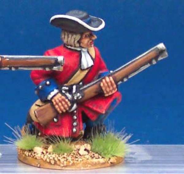 Front Rank Miniatures: LS9 Flintlock Musketeer - Kneeling At Ready (6 figures)