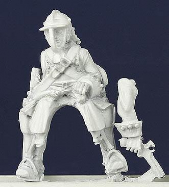 Front Rank Miniatures: LSC13 Cavalryman Wearing Back & Breast Plate & Tri Bar Helmet - Trooper Firin