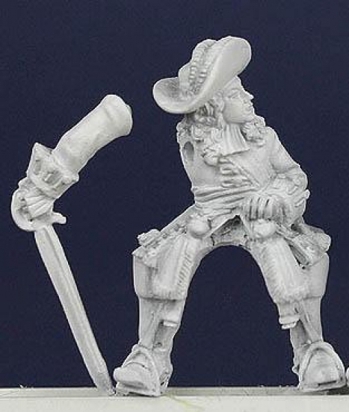 Front Rank Miniatures: LSC15 Cavalry Command - Officer Wearing Coat, Leading With Sword, Pivoting Ar