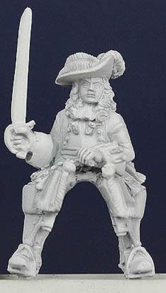 Front Rank Miniatures: LSC19 Cavalry Command - Officer Wearing Back & Breast Plate, At Rest With Swo