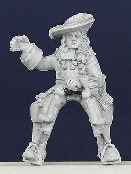 Front Rank Miniatures: LSC20 Cavalry Command - Standard Bearer Wearing Back & Breast Plate (6 figure