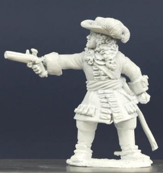 Front Rank Miniatures: LSC34 Dismounted Dragoon Command - Officer Standing Firing Pistol (6 figures)