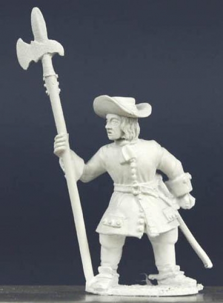 Front Rank Miniatures: LSC36 Dismounted Dragoon Command - Dragoon / Sergent With Halberd (6 figures)