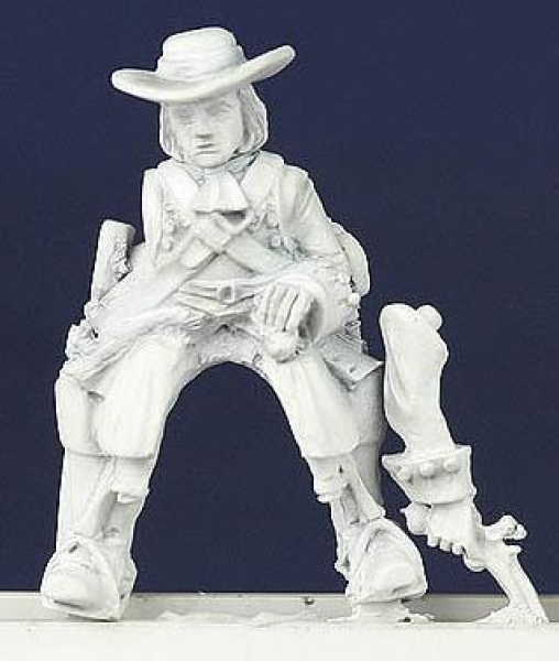 Front Rank Miniatures: LSC9 Cavalryman Wearing Back & Breast Plate - Trooper Firing Pistol - Pivotin