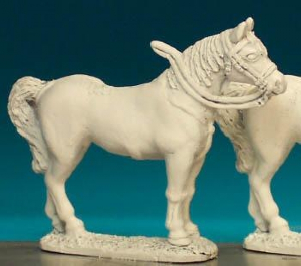 Front Rank Miniatures: LT1A Light Cavalry Horse - Standing, Head Up (6 horses)