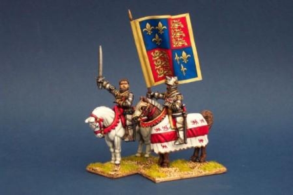 Front Rank Miniatures: MPK10 Henry V & Standard Bearer Sir John Codrington (Mounted Set)