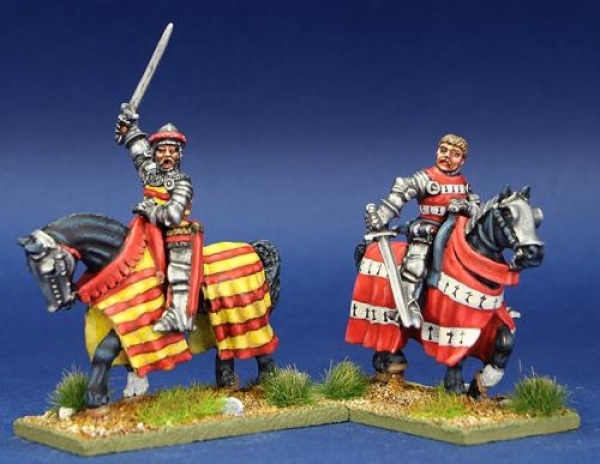 Front Rank Miniatures: MPK13 Medieval Noblemen/Commanders Set (2 Mounted Figures)