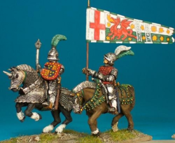 Front Rank Miniatures: MPK2 Henry Tudor And Standard Bearer (2 Mounted Figures)