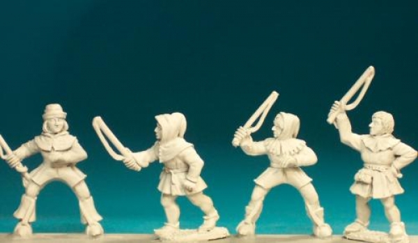 Front Rank Miniatures: MPK6 Medieval Wagon Drivers Set (4 Figures)