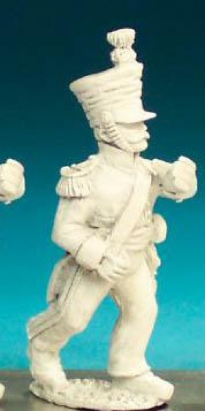 Front Rank Miniatures: NN109 Standard Bearer - Advancing - 1st Or 2nd Regt In Covered Shako (6 figur