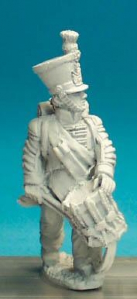 Front Rank Miniatures: NN115 Drummer - Holding Drum, Sticks Down - 1st Or 2nd Regt In Shako (6 figur