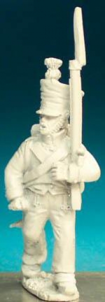 Front Rank Miniatures: NN55 Fusilier - Marching - 2nd Regt Covered Shako, Head Turned Shouting (6 fi