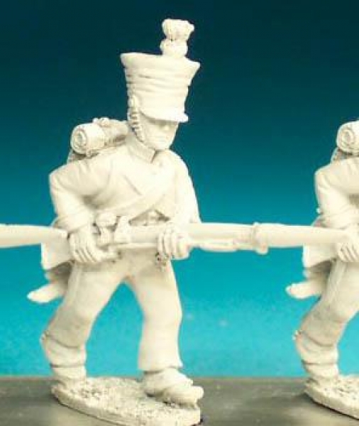 Front Rank Miniatures: NN60 Fusilier - Advancing Low Porte - 1st Or 2nd Regt In Covered Shako (6 fig