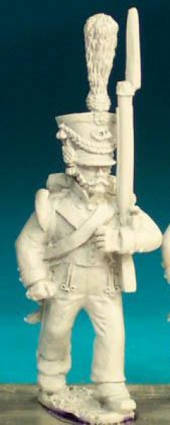 Front Rank Miniatures: NN74 Flanquer - Marching - 1st Regt In Shako, With Cords And Plume (6 figures