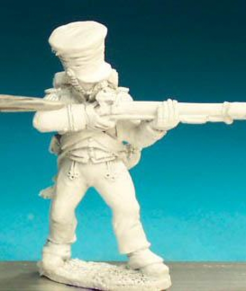 Front Rank Miniatures: NN89 Flanquer - Standing Firing - 2nd Regt In Covered Shako (6 figures)
