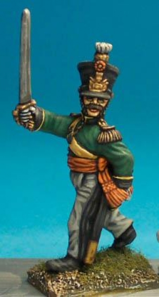 Front Rank Miniatures: NN98 Officer - Marching Sword Raised - 1st Or 2nd Regt In Shako (6 figures)
