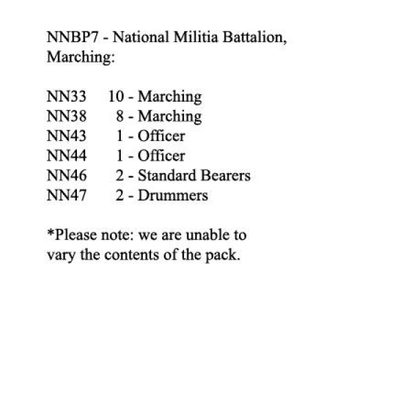 Front Rank Miniatures: NNBP7 National Militia 1815, Marching (24 Figures)