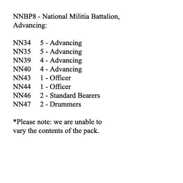 Front Rank Miniatures: NNBP8 National Militia 1815, Advancing (24 Figures)