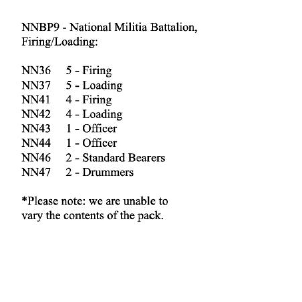 Front Rank Miniatures: NNBP9 National Militia 1815, Firing And Loading (24 Figures)
