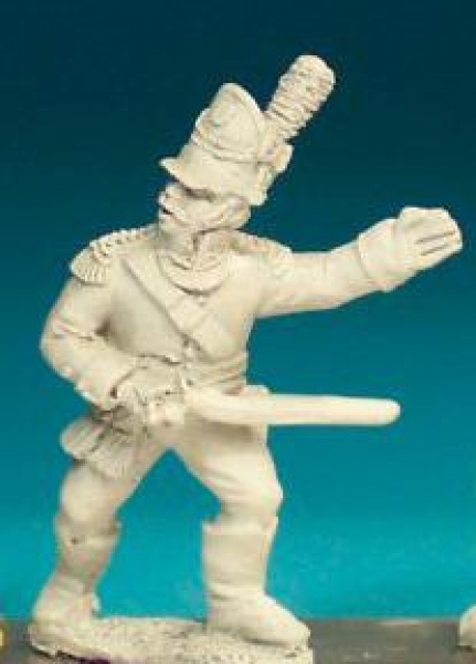 Front Rank Miniatures: PN17 Line Infantry Command - Barretina Cap - Officer Waving Forward (6 figure