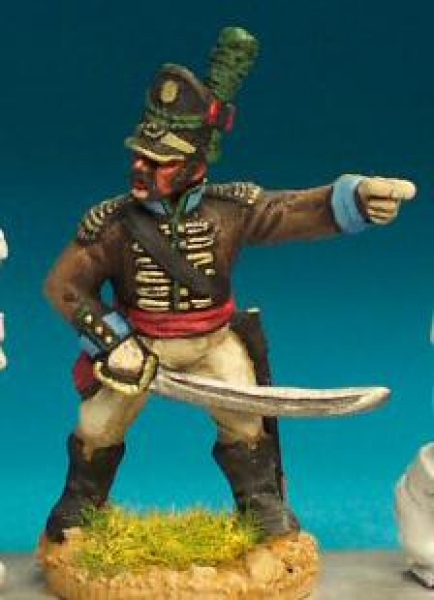 Front Rank Miniatures: PN34 Cacadore Command - Barretina Cap - Officer Standing Pointing (6 figures)