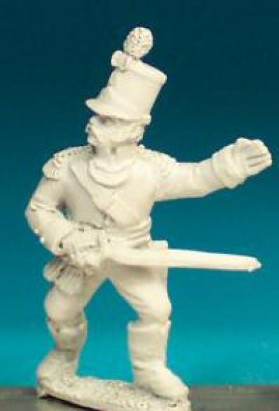 Front Rank Miniatures: PN53 Line Infantry Command - Stovepipe Cap - Foot Officer Waving Forward (6 f