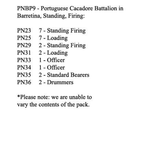 Front Rank Miniatures: PNBP9 Portuguese Cacadore In Barretina Cap, Standing Firing / Loading (24 Fig