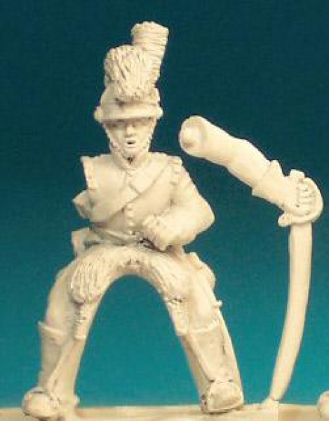 Front Rank Miniatures: PNC1 Cavalryman - In Helmet - Trooper Charging (Separate Pivoting Sword Arm) 