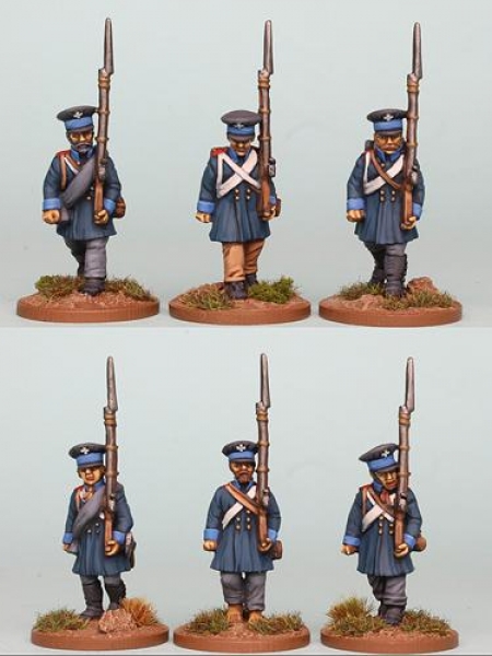 Front Rank Miniatures: PSNRPK13 Prussian Landwehr, Marching (6 Figures)