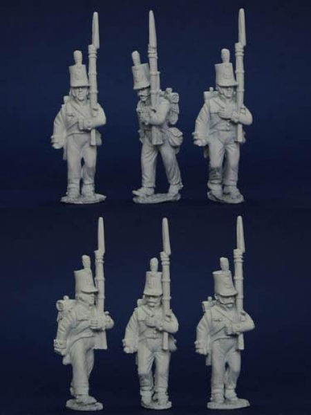Front Rank Miniatures: PSNRPK17 Prussian Reservists In British Manufactured Uniforms, Marching (6 Fi