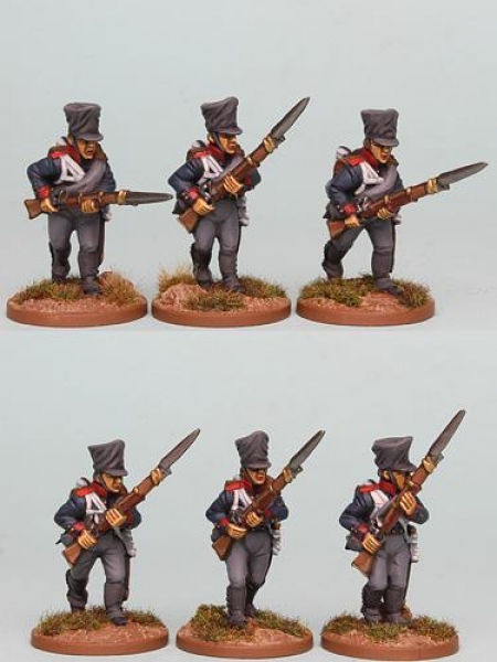 Front Rank Miniatures: PSNRPK2 Prussian Musketeers In Shako, Advancing (6 Figures)