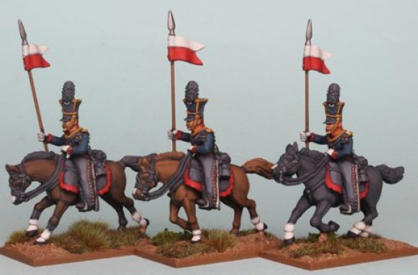 Front Rank Miniatures: PSNRPK35 Prussian Guard Uhlans Galloping, Lance Up. Separate Pivoting Lance A
