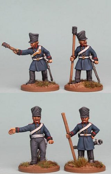 Front Rank Miniatures: PSNRPK41 Prussian Horse Artillery Crew, Firing (4 Figures)