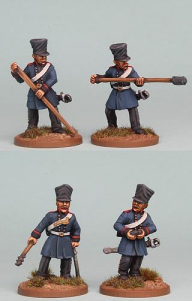 Front Rank Miniatures: PSNRPK42 Prussian Horse Artillery Crew, Loading (4 Figures)