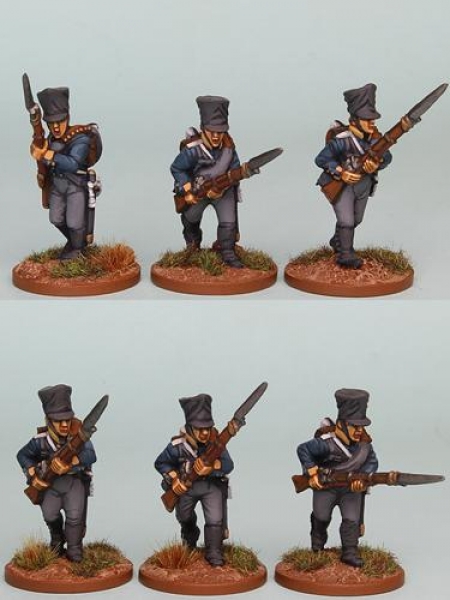 Front Rank Miniatures: PSNRPK5 Prussian Fusiliers In Shako, Advancing (6 Figures)