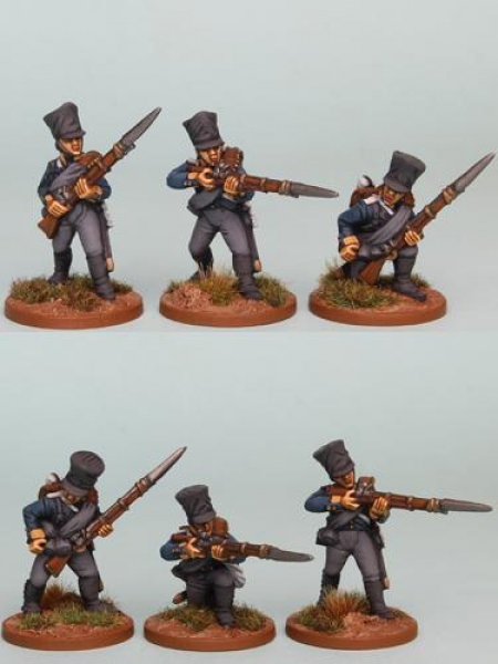 Front Rank Miniatures: PSNRPK6 Prussian Fusiliers In Shako, Skirmishing (6 Figures)