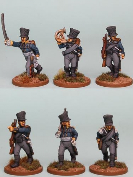 Front Rank Miniatures: PSNRPK7 Prussian Fusilier Command, Advancing (6 Figures)