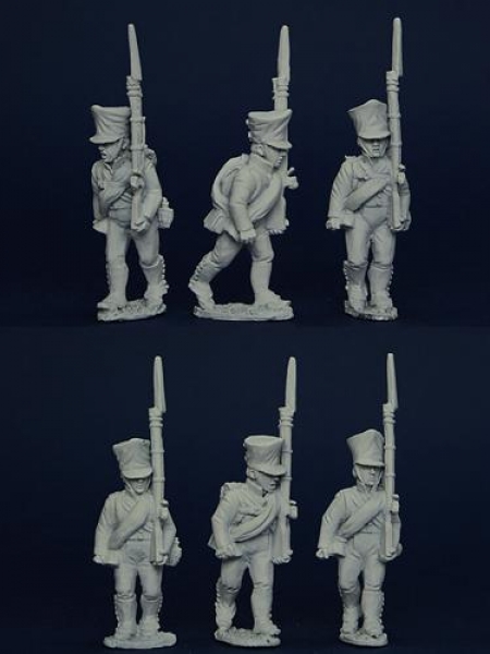 Front Rank Miniatures: PSNRPK8 Prussian Reservists In Shako, Marching (6 Figures)